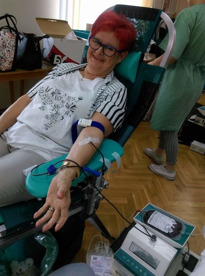 Marija Špitaler je naša redna krvodajalka, ki se krvodajalskih akcij udeležuje v Preboldu.