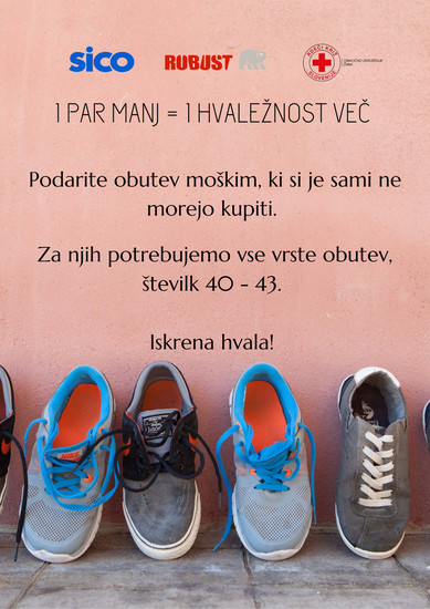 V akcijo zbiranja moške obutve se vključujeta podjetji Sico in Robust iz Arje vasi.