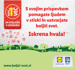 Kupite 1 izdelek več in ga odložite v zbiralno košaro pri blagajnah v Lidlu Žalec.